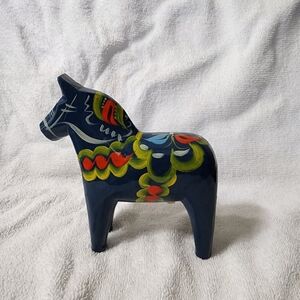 Blue Dala Horse 5"